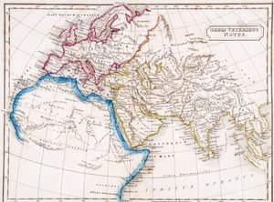 Karta över Europa i norra Afrika och västra Asien, Orbis Veteribus Notus, från 